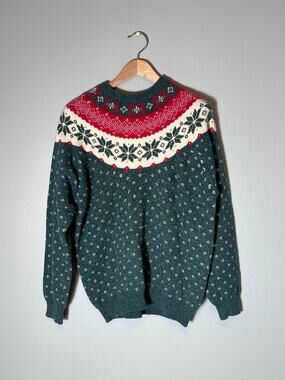 Northern Reflections Fair Isle XL Vintage Sweater Unisex Nordic Christmas Wool